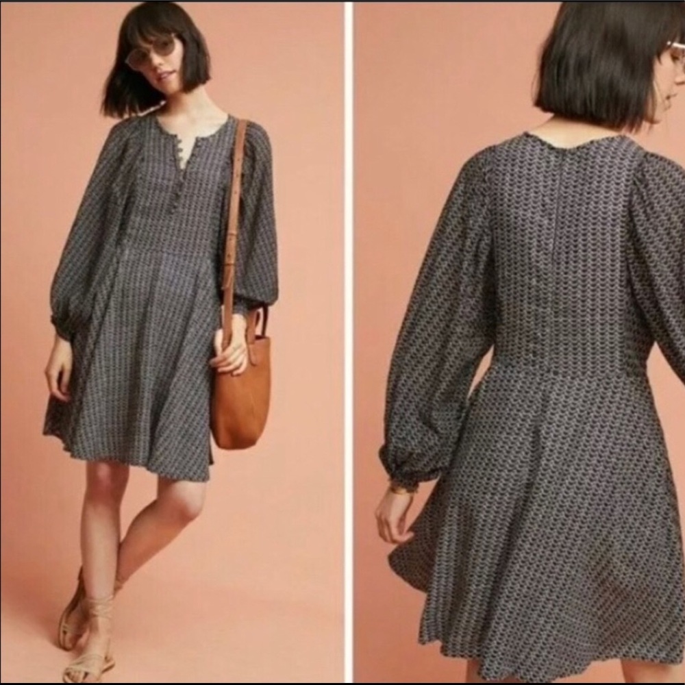 Anthropologie Maeve Puff Sleeve Dress